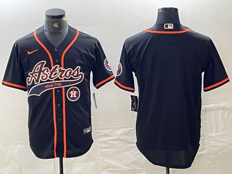 Men Houston Astros Blank Black Jointly 2024 Nike MLB Jersey style 2